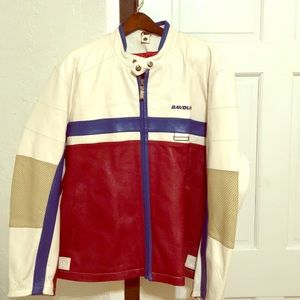 Davoucci Men’s Leather Racer Jacket